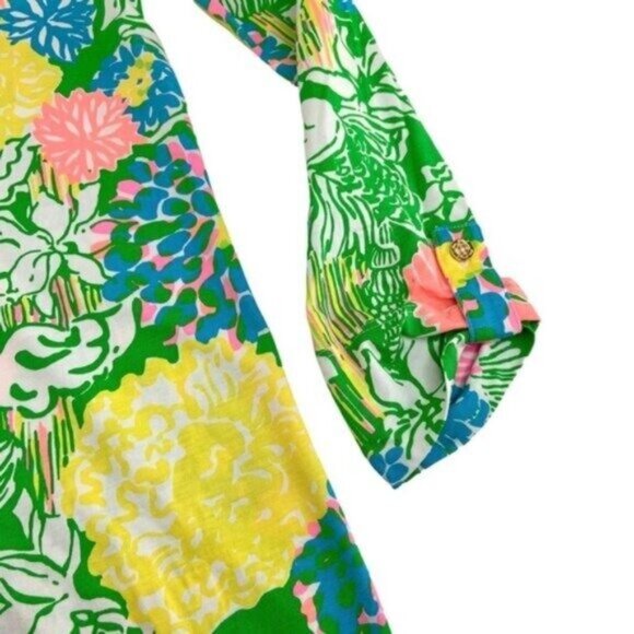 Lilly Pulitzer Palmetto Mini Dress Green Yellow - Picture 5 of 7